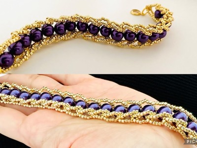 Beaded Chain Pearl Bracelet
