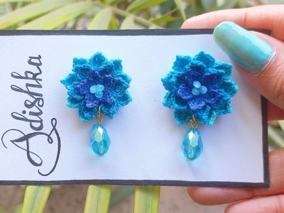 Beautiful Crochet Layered Flower Earrings | Step by Step Tutorial #crochet #earrings #diy #tutorial
