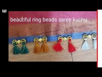 Beautiful saree kuchu design || ring beads saree kuchu design || simple saree kuchu design ||