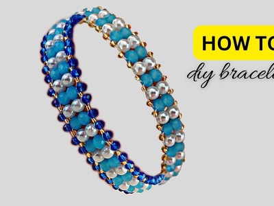 Beginner bracelet pattern. how to make beads bracelets
