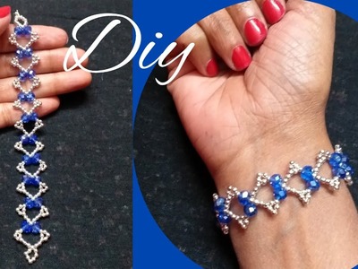 Blue Kisses ???? Beaded Bracelet.How to make Bracelet.DIY jewelry #beadingtutorial #beginners