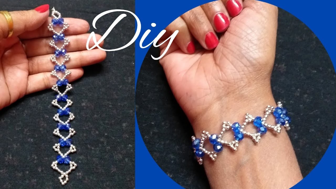 Blue Kisses ???? Beaded Bracelet.How to make Bracelet.DIY jewelry #beadingtutorial #beginners