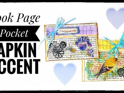Book Pocket - Napkins Accent - Junk Journal