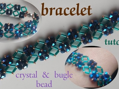 Bracelet making tutorial||crystal bracelet||bugle bead bracelet||seed bead bracelet||