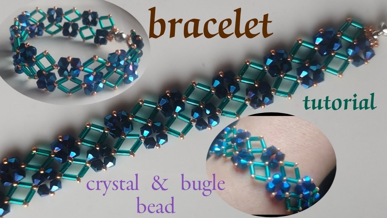 Bracelet making tutorial||crystal bracelet||bugle bead bracelet||seed bead bracelet||