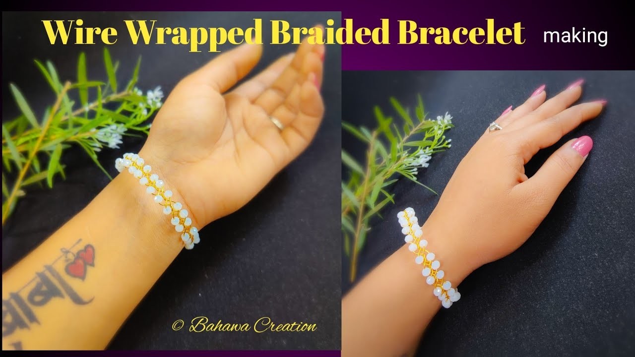 Braided Bracelet Tutorial | Wire wrapped Bracelet | wire braiding technique | wire bracelet DIY