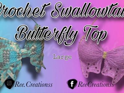 Crochet Butterfly Top | Crochet Swallowtail Butterfly Top | 2000s inspired crochet | Y2K Crochet