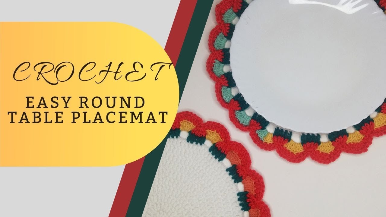 CROCHET: How to crochet a Flat Round Table Placemat.Doily | Easy Beginner Tutorial | Afristylz Yarns