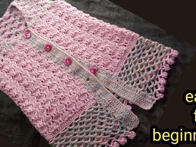 Crochet ladies jacket p2.How to crochet for beginners.ladies jacket ki bunayi.knitted cardigan