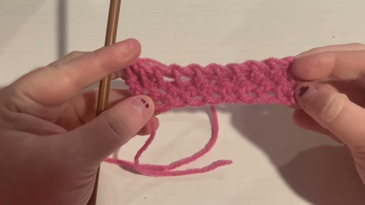 Crochet moss stitch and Tunisia Crochet mesh stitch