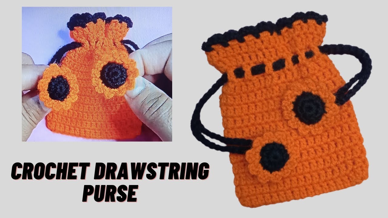 Crochet purse | How to make a Crochet Drawstring Purse | Beginners friendly  Crochet Mini Purse.Bag