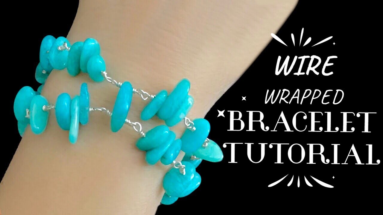 DIY Beaded Jewelry | Wire Wrapping Tutorial | How to make a Beaded Bracelet | Wire Bracelet Making