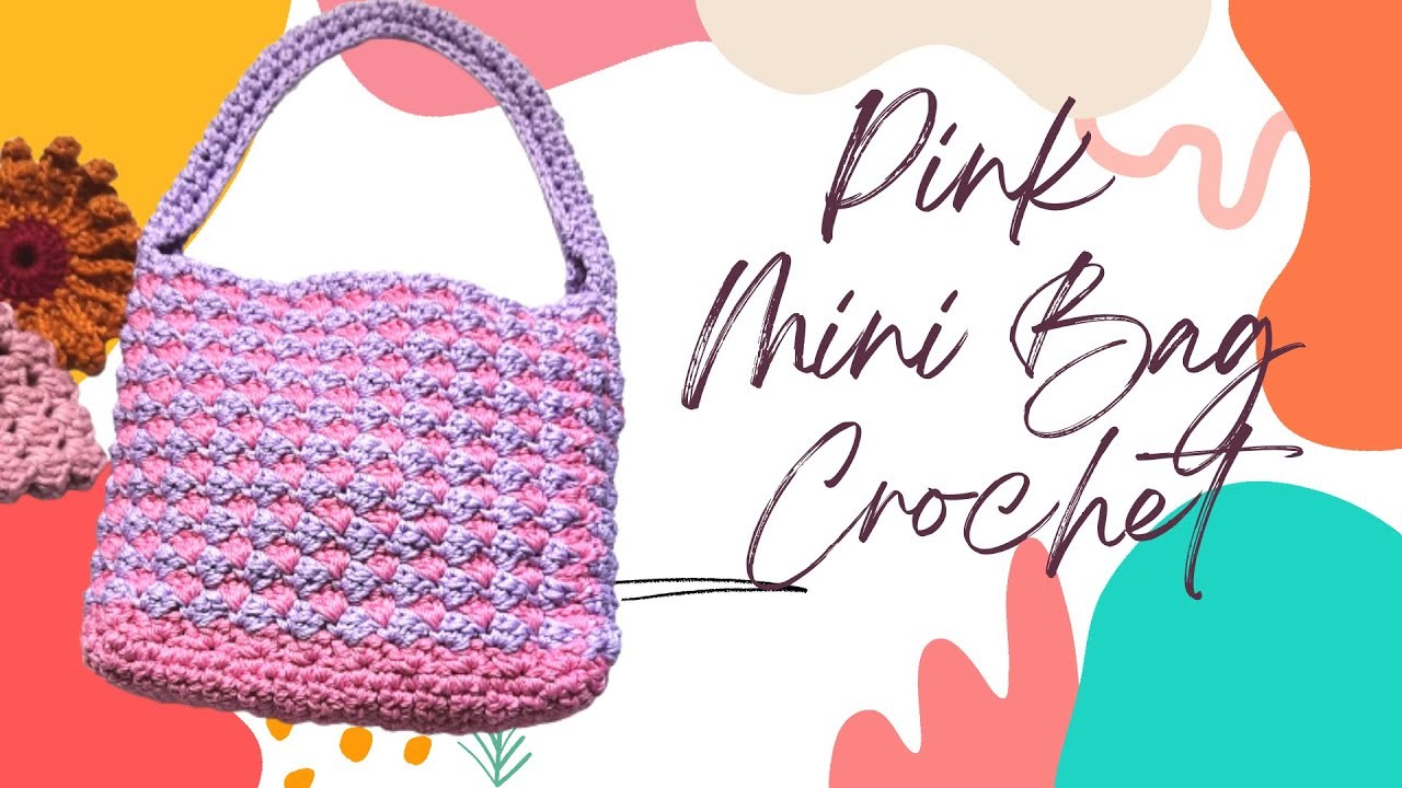 DIY Crochet Handbag | Crochet a Checkered Bag Easy | Tas Rajut Korea Terbaru | Cobblestone Stitch