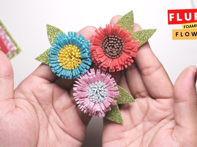 DIY Foamiran Flowers Tutorial: How to Make Fluffy Flowers for Hair Accessories and Decorations
