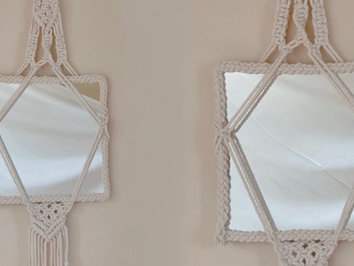 DIY Macrame Mirror Wall Hanging Tutorial  for Beginners Mirror Holder