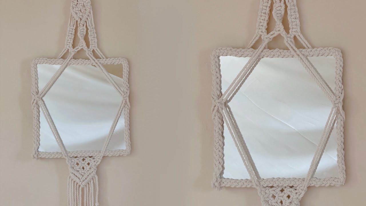 DIY Macrame Mirror Wall Hanging Tutorial  for Beginners Mirror Holder