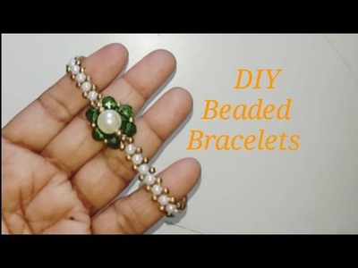 DIY Pearl Bracelet making at home. Bracelets $ Necklace Designs. Beaded Jewellery. #myhomecrafts