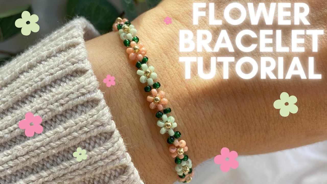 Easy Beaded Daisy Bracelet Tutorial, DIY Jewelry
