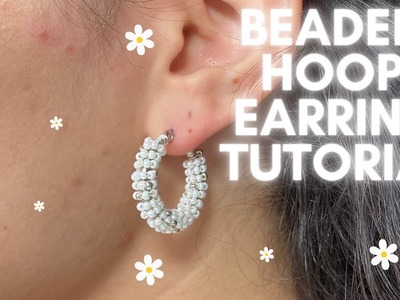 Easy Beaded Wire Hoops Earring Tutorial, DIY Jewelry