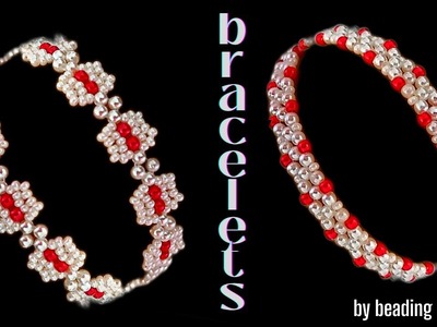 Easy beading patterns for DIY beads bracelets. beading beginner patterns