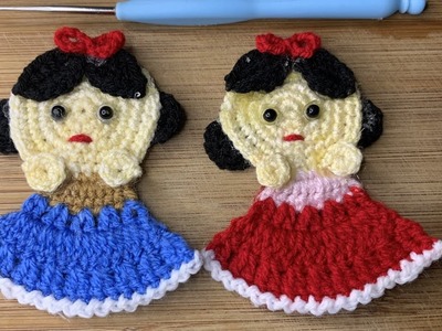 Easy crochet baby doll very easy and quick baby snow white for your hairclip crochet for beginners