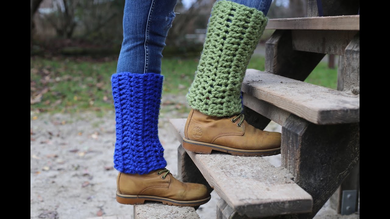 Easy CROCHET Leg Warmers FOR BEGINNERS - LESSON 7 - How to Double Crochet Stitch