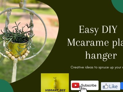 Easy DIY Macrame Plant Hanger Tutorial || Macrame Wall Hanging #macrame #youtube #diy #planthanger