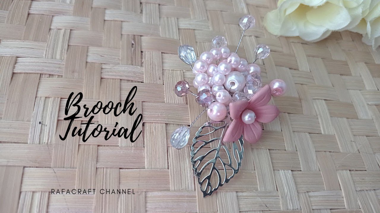 Easy || How to make synthetic pearl brooch || Flower Brooch tutorial || Synthetic pearl brooch easy