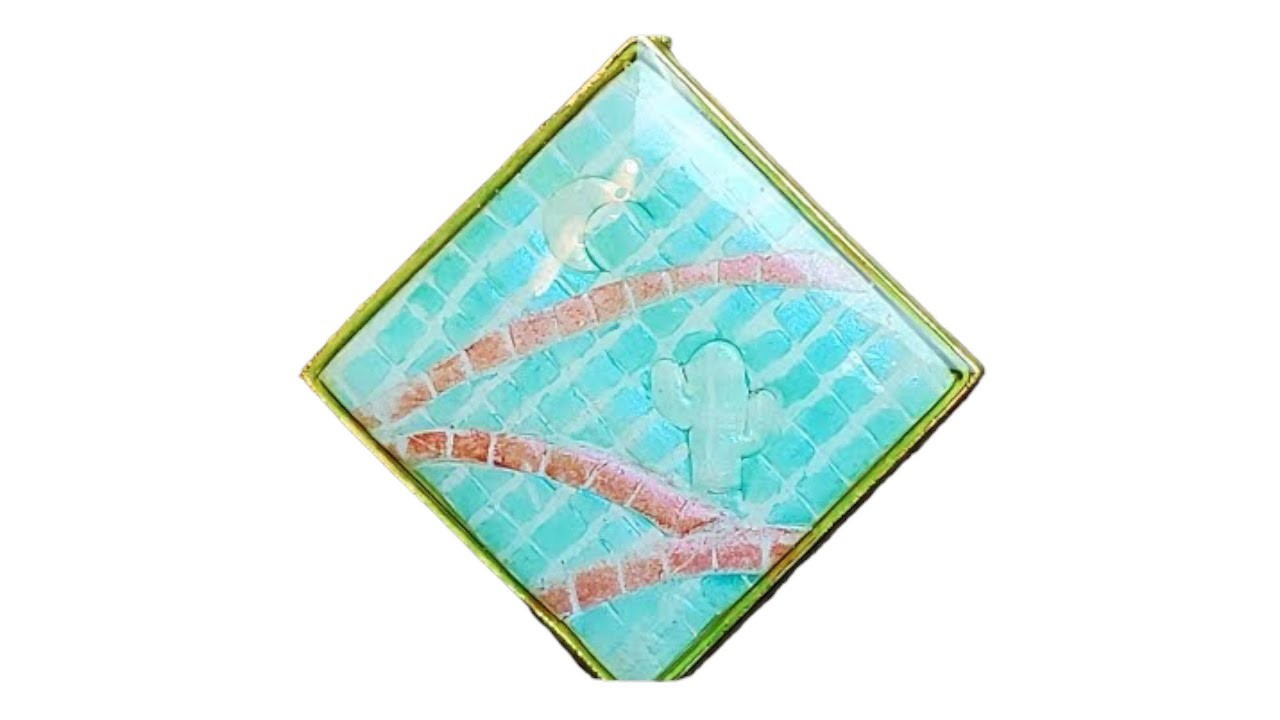 Easy polymer clay mosaic tile jewelry