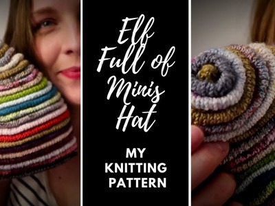 Elf - Full of Minis Hat. advent calendar knitting pattern. BABY KNITS