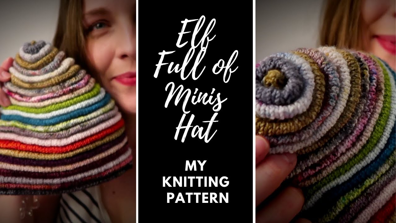 Elf - Full of Minis Hat. advent calendar knitting pattern. BABY KNITS