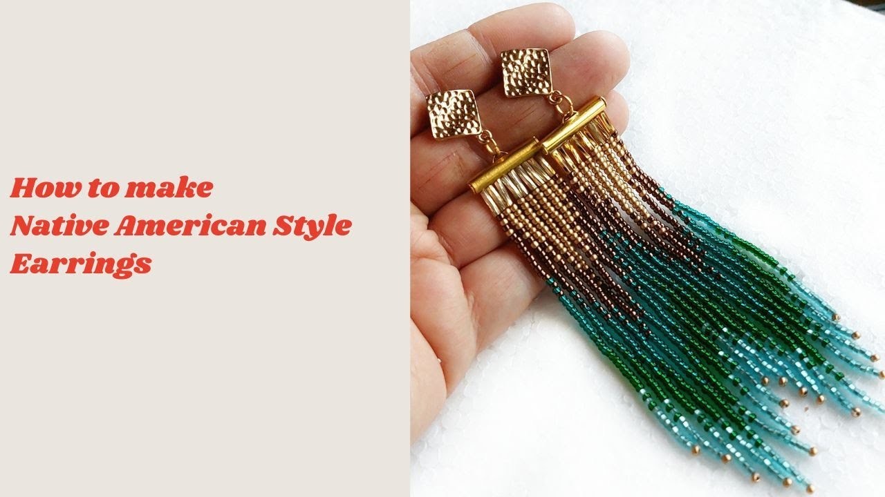 Fringe earring tutorial. How to make Native American Style Earrings