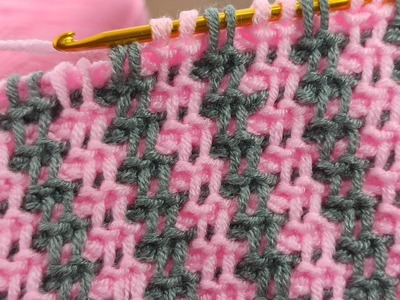 ‼️Great ????????* Super Easy  Crochet Baby Blanket For Beginners online Tutorial #tunisian #crochet