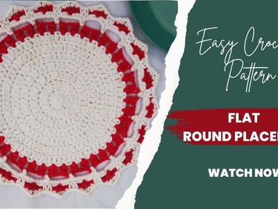 How to crochet a flat round placemat | Simple Crochet Doily | Beginner Friendly Crochet