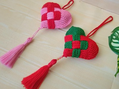 How to crochet a heart ornament | crochet heart ornament pattern