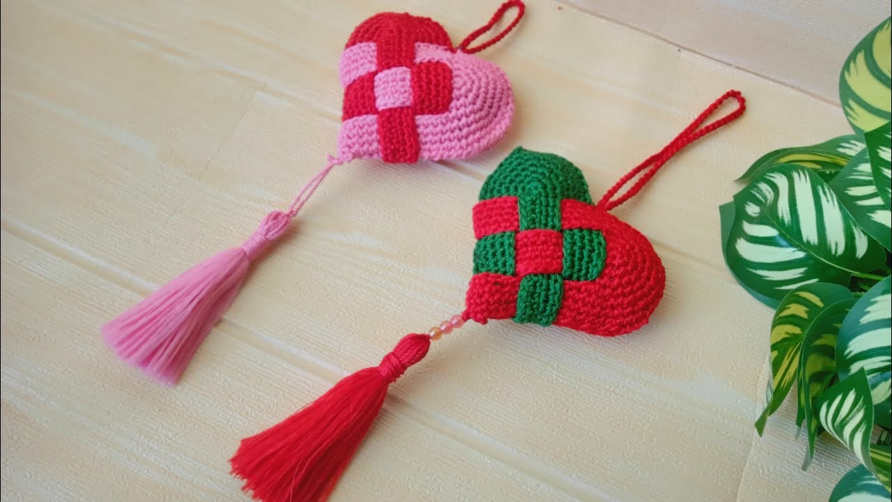 How to crochet a heart ornament | crochet heart ornament pattern