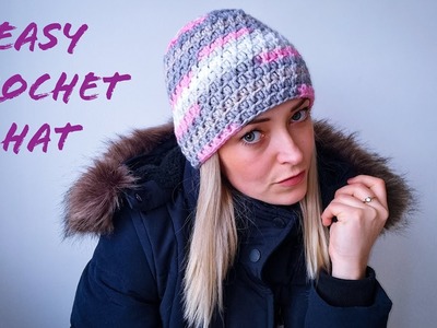 How to Crochet Beanie Hat for Beginners Fast and Easy#crochetbeanie