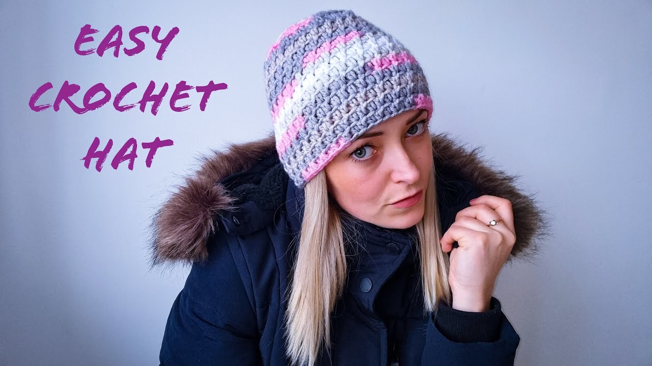 How to Crochet Beanie Hat for Beginners Fast and Easy#crochetbeanie