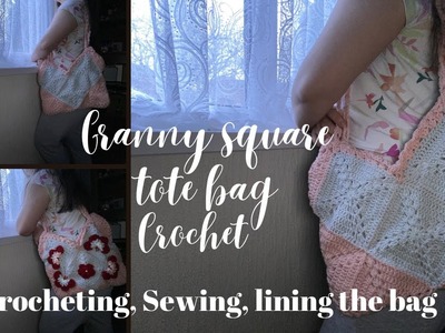 How to crochet tote bag | Sewing and lining tote bag | beginner