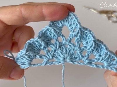 How to Crochet Triangle Shawl for beginners ????????. Easy Crochet Knitting Shawl Patterns