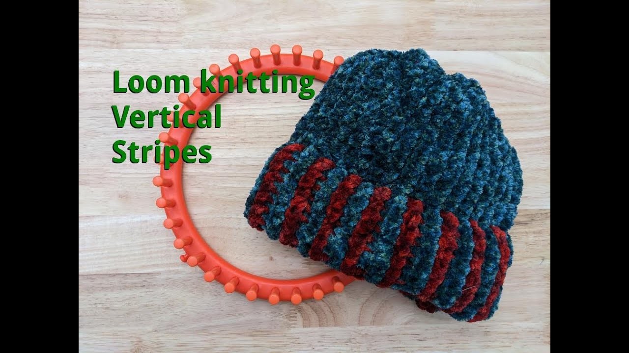 How to do vertical stripes on a knitting loom