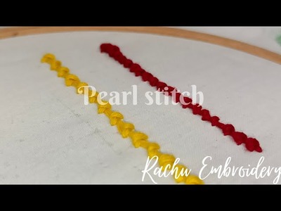 How to embroider pearl.Bead stitch-Rachu Embroidery