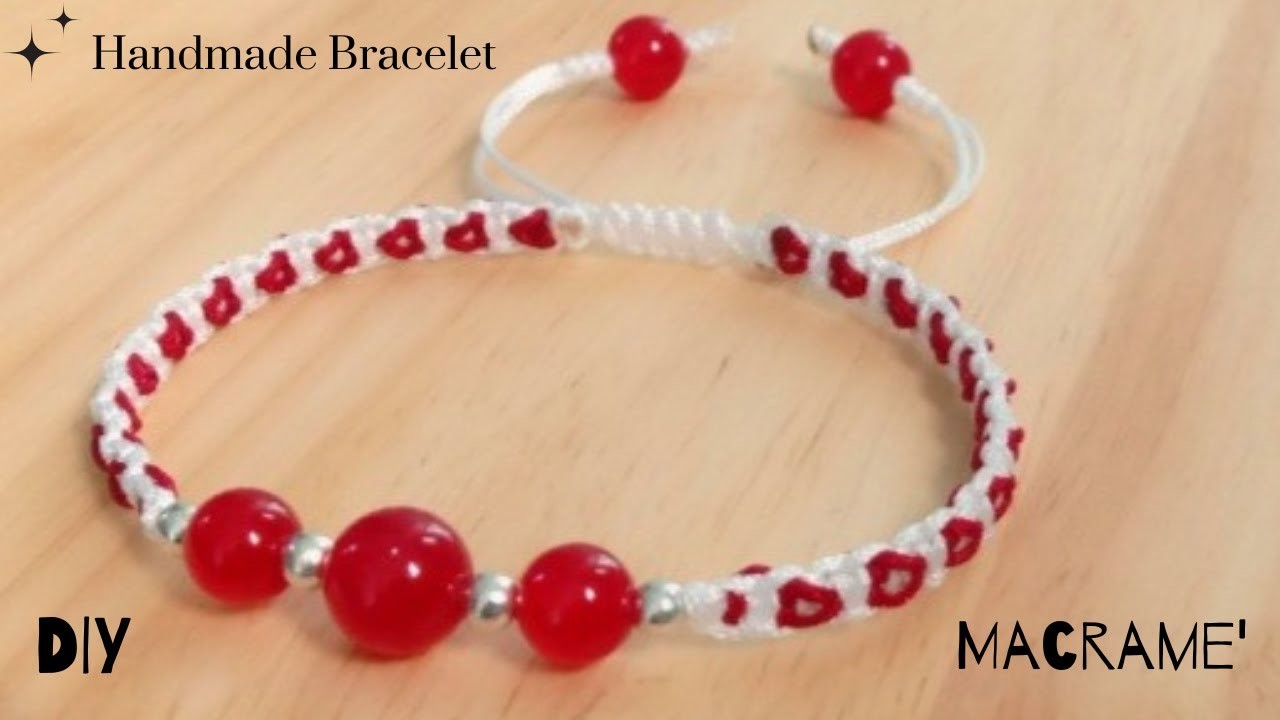 How to make a Handmade Bracelet with beads and thread