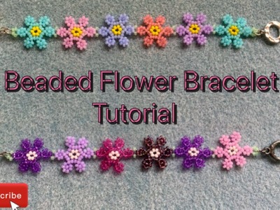 How to make a Simple Beaded Flower Bracelet quick and easy guide