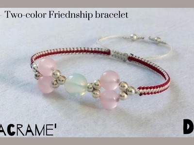 How to make a Two-color Friendship Bracelet with beads