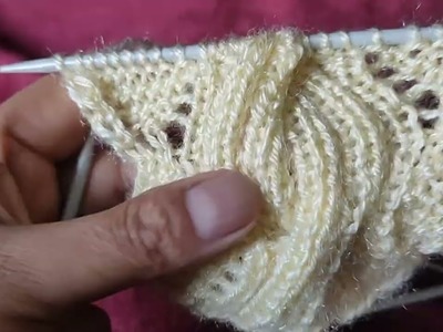 How to make Rib cables knitting Design for Beginners # Ladies cardigan ,baby Sweater, etc#part2