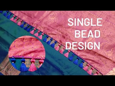 How to make single bead design #sareekuchu @NeedleThreadCreations