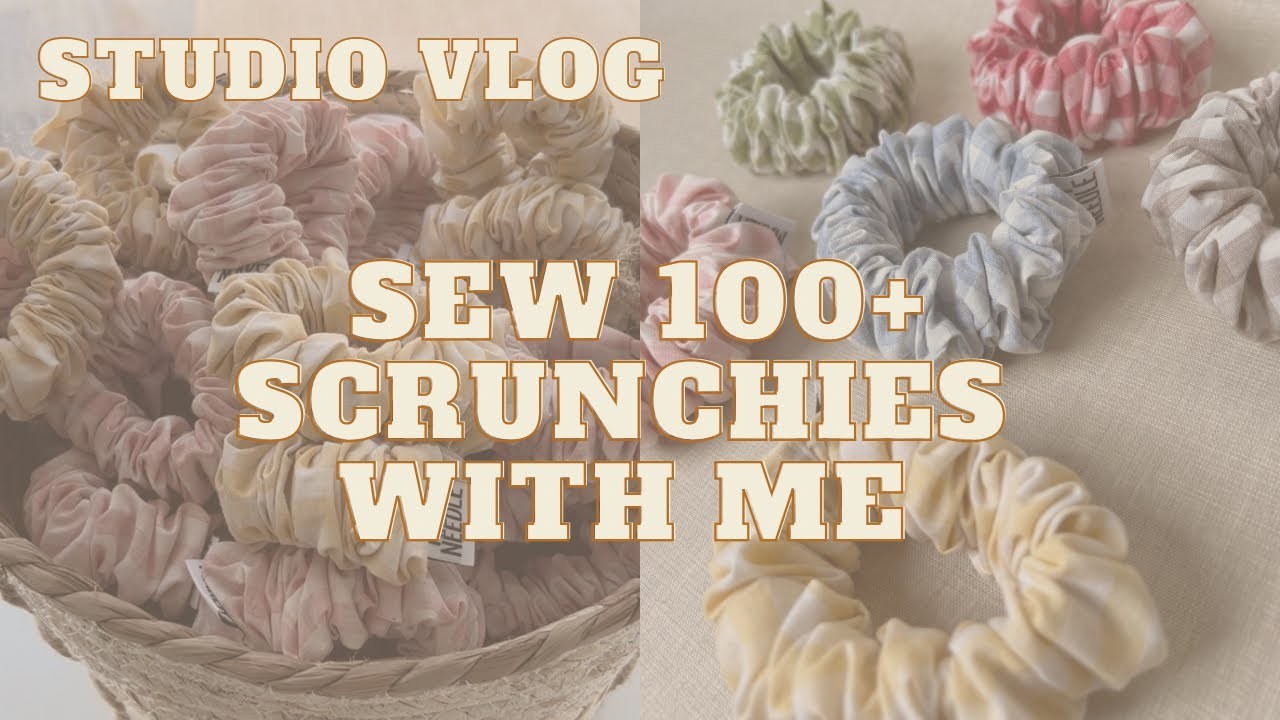 I made 100+ Scrunchies! | Handmade Business | Sewing | Beginner Project | Tips on packaging