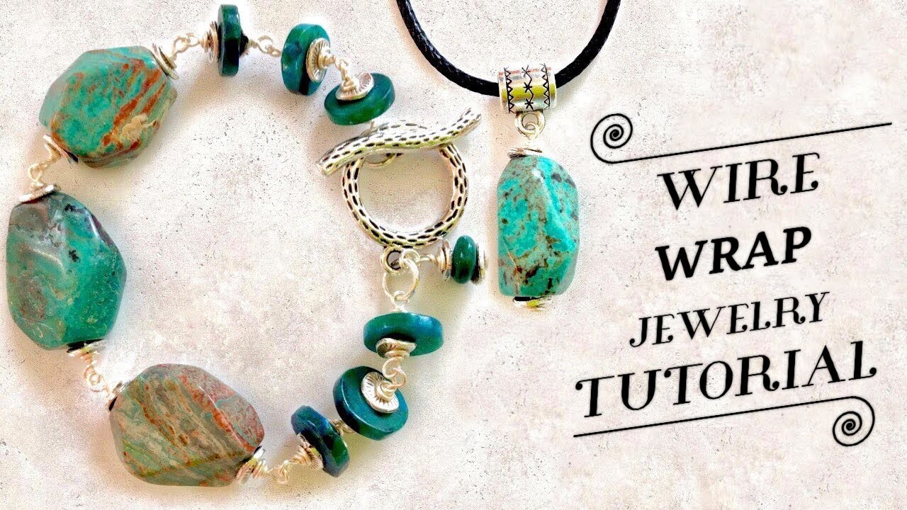 Jewelry Making | Wire Wrap Pendant Tutorial | DIY Beaded Bracelet | Bracelet Making | Wire Wrapping