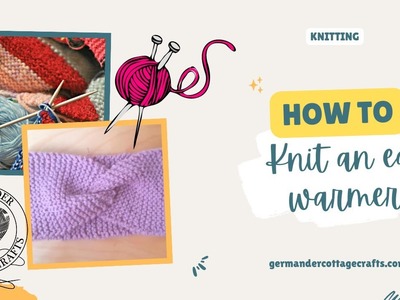 Knit ear warmer pattern for beginners. Earwarmer headband knitting tutorial. Learn to knit.